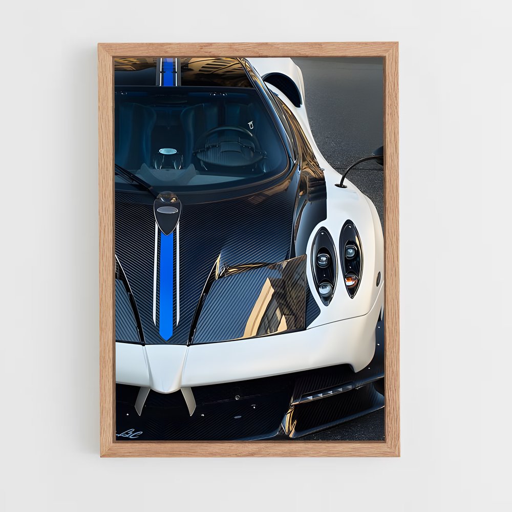 Poster Huayra Noir et Blanc – affiche Pagani (vue 4)